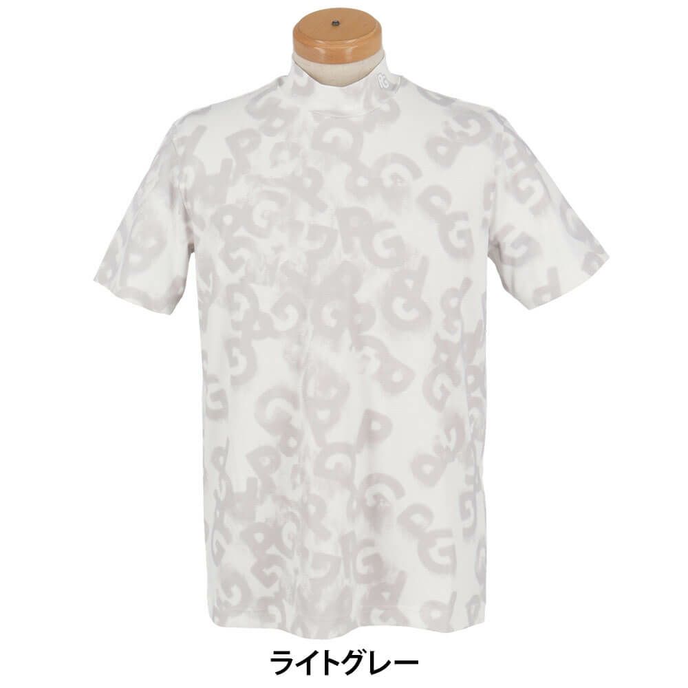 パーリーゲイツ PEARLY GATES　メンズ PGロゴデニム柄 Peストレッチ 半袖 ハイネックシャツ 053-5167403　2025年モデル 詳細2