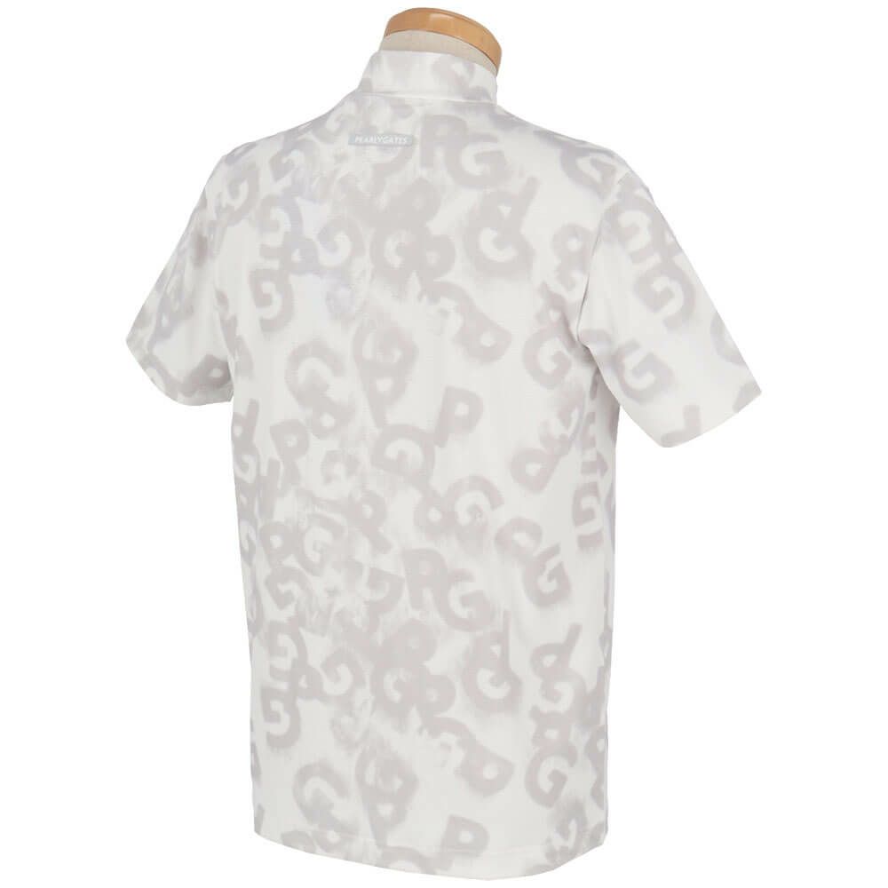 パーリーゲイツ PEARLY GATES　メンズ PGロゴデニム柄 Peストレッチ 半袖 ハイネックシャツ 053-5167403　2025年モデル 詳細3