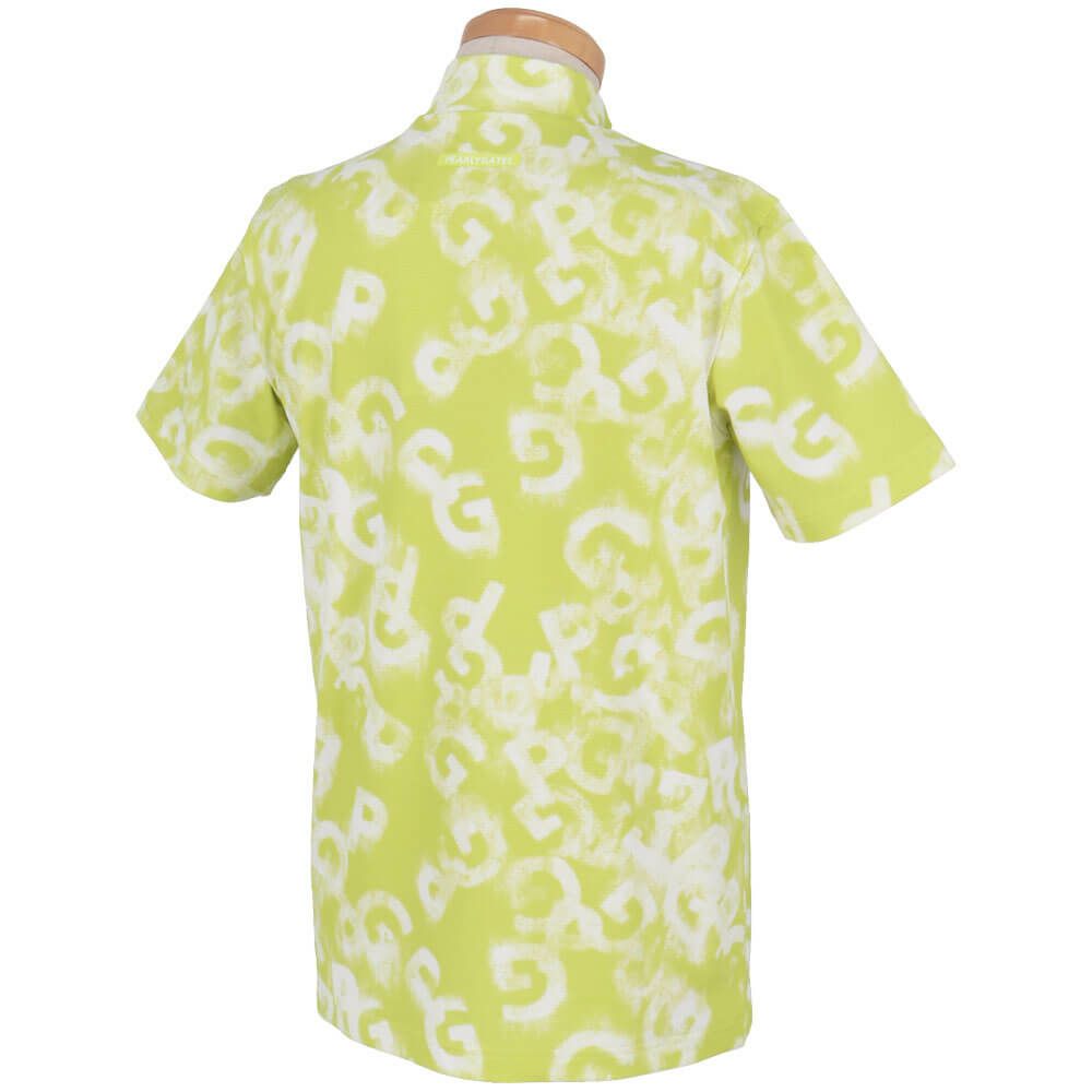 パーリーゲイツ PEARLY GATES　メンズ PGロゴデニム柄 Peストレッチ 半袖 ハイネックシャツ 053-5167403　2025年モデル 詳細6