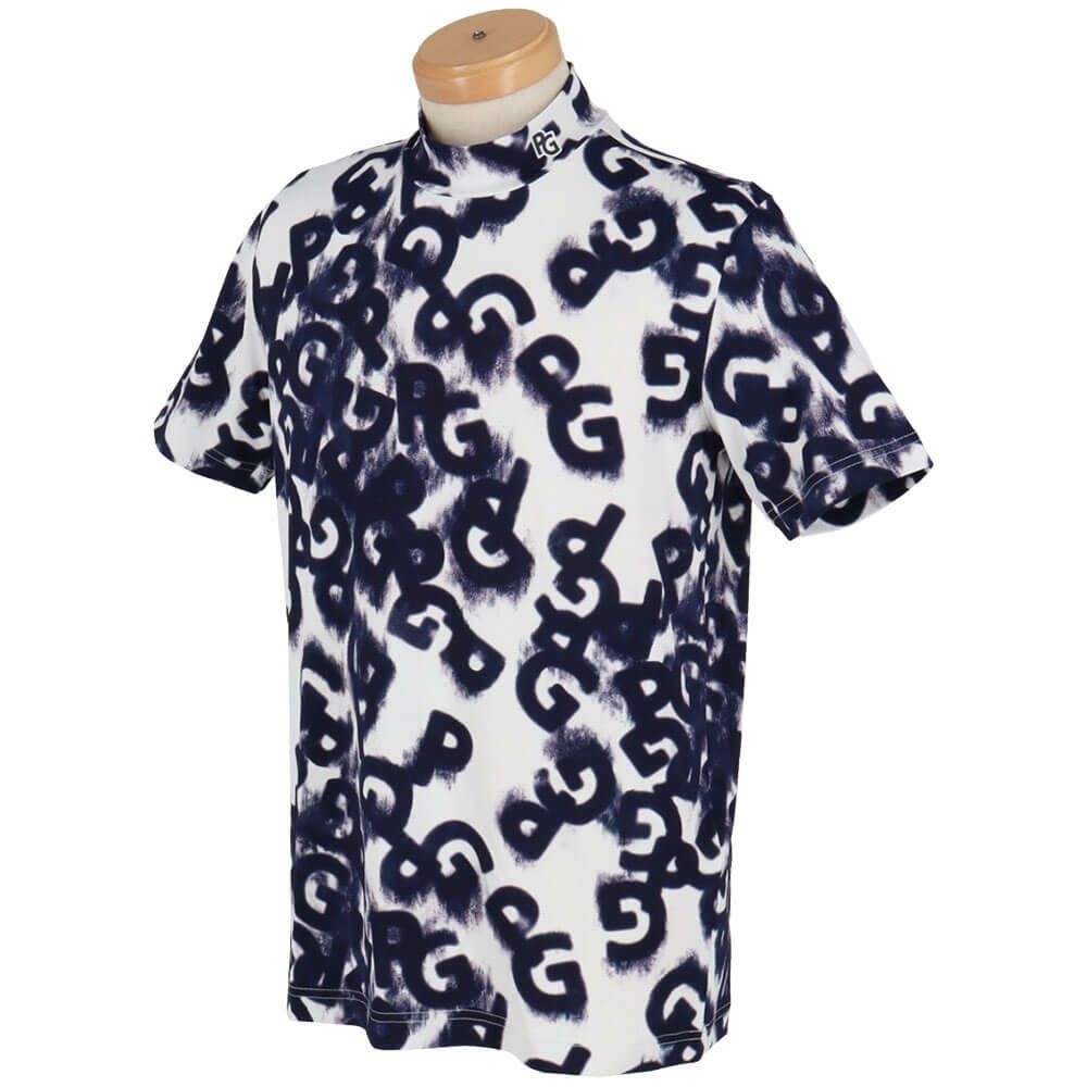パーリーゲイツ PEARLY GATES　メンズ PGロゴデニム柄 Peストレッチ 半袖 ハイネックシャツ 053-5167403　2025年モデル 詳細10