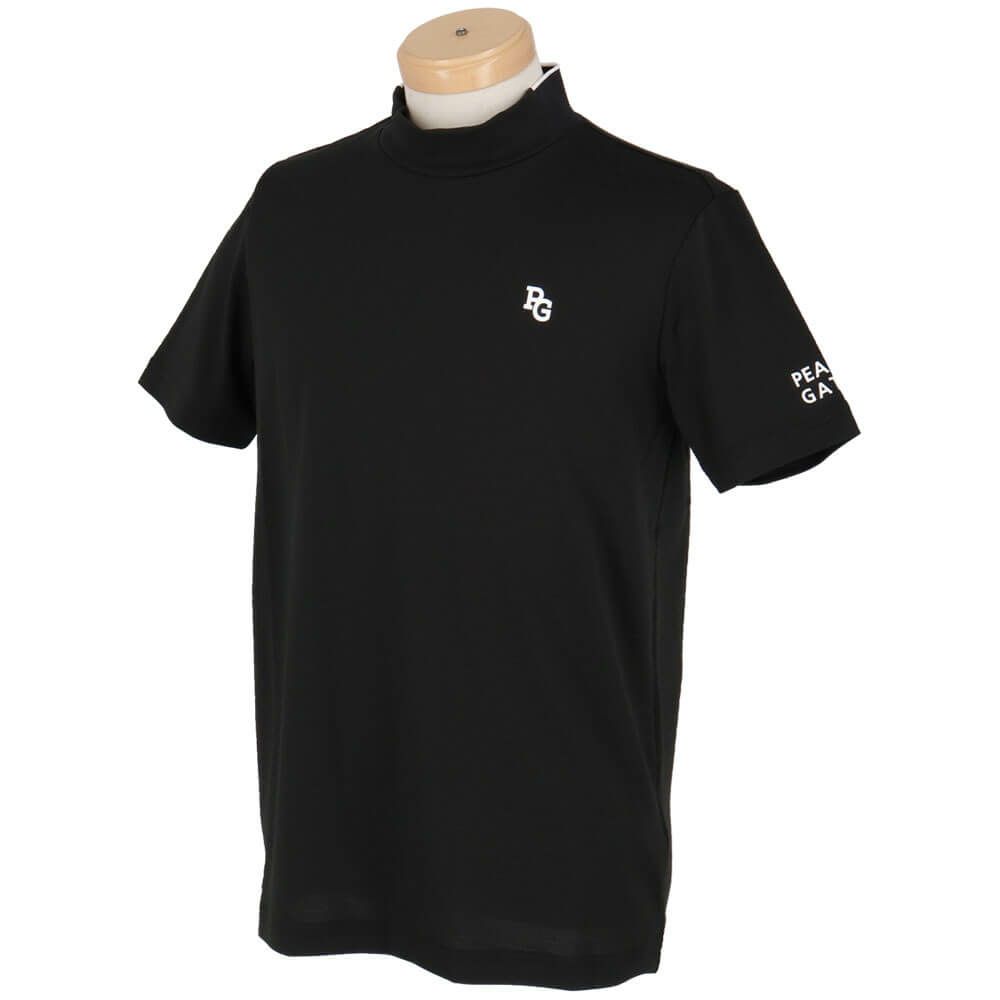 パーリーゲイツ PEARLY GATES　メンズ 地柄 鹿の子 ボーダー 半袖 モックネックシャツ 053-5167501　2025年モデル 詳細4