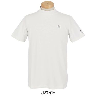 パーリーゲイツ PEARLY GATES　メンズ 地柄 鹿の子 ボーダー 半袖 モックネックシャツ 053-5167501　2025年モデル 詳細5