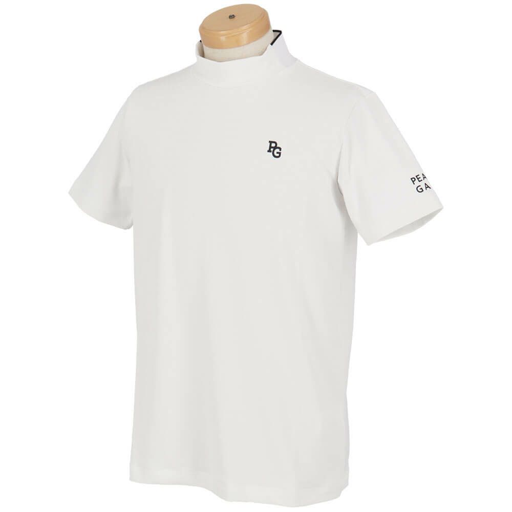 パーリーゲイツ PEARLY GATES　メンズ 地柄 鹿の子 ボーダー 半袖 モックネックシャツ 053-5167501　2025年モデル 詳細7