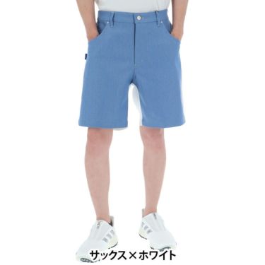 パーリーゲイツ PEARLY GATES　メンズ オックスダンボールニット×リサイクルPeストレッチデニム 5ポケット ショートパンツ 053-5132407　2025年モデル 詳細2