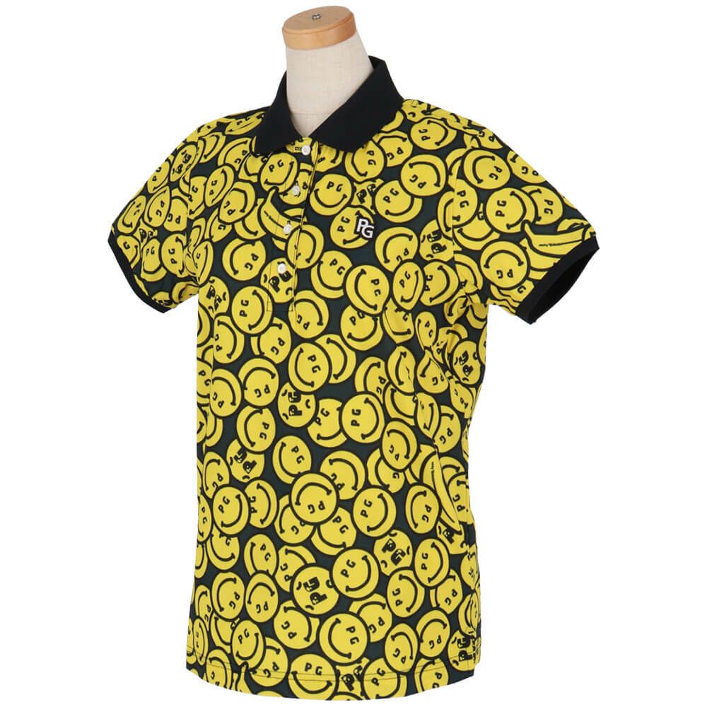 パーリーゲイツ PEARLY GATES　レディース バナナPG SMILE柄 ジャージ 半袖 ポロシャツ 055-5160416　2025年モデル 詳細4