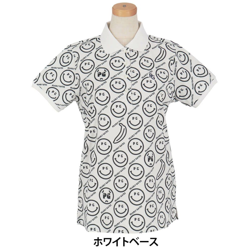 パーリーゲイツ PEARLY GATES　レディース バナナPG SMILE柄 ジャージ 半袖 ポロシャツ 055-5160416　2025年モデル 詳細5
