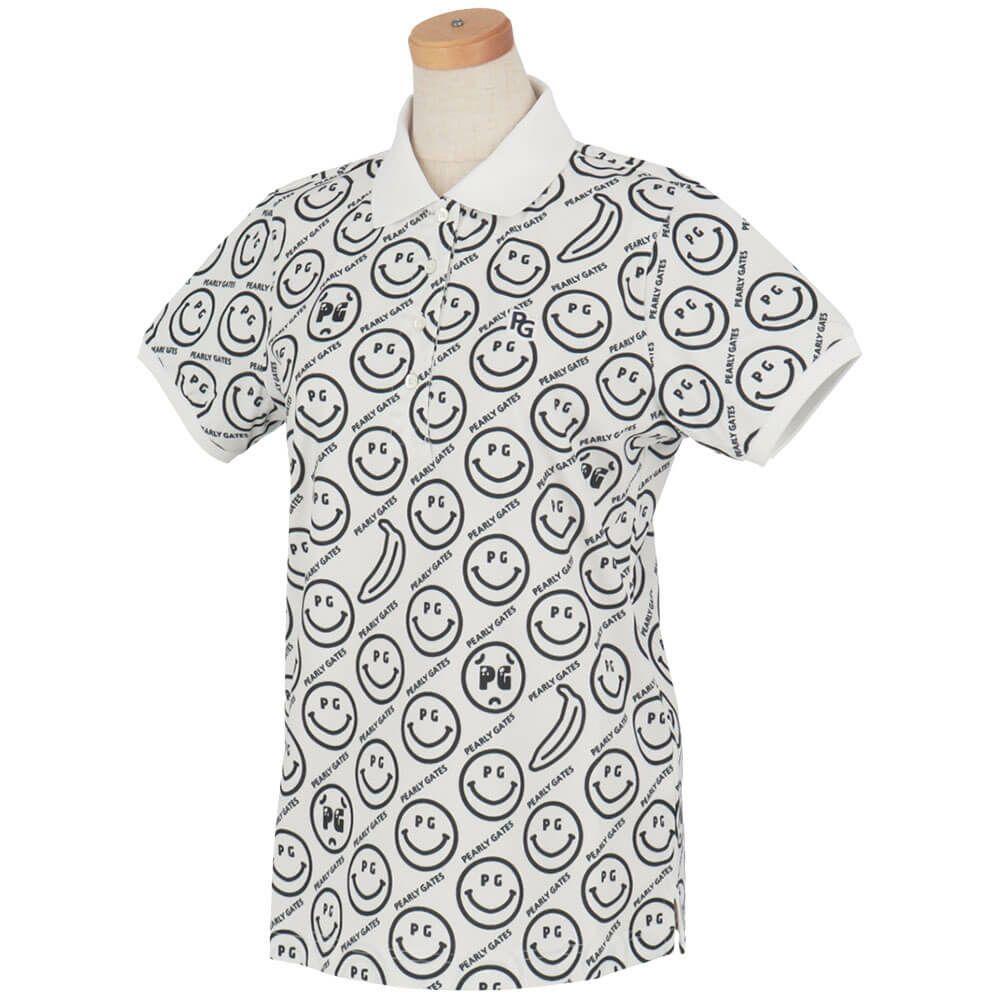 パーリーゲイツ PEARLY GATES　レディース バナナPG SMILE柄 ジャージ 半袖 ポロシャツ 055-5160416　2025年モデル 詳細7