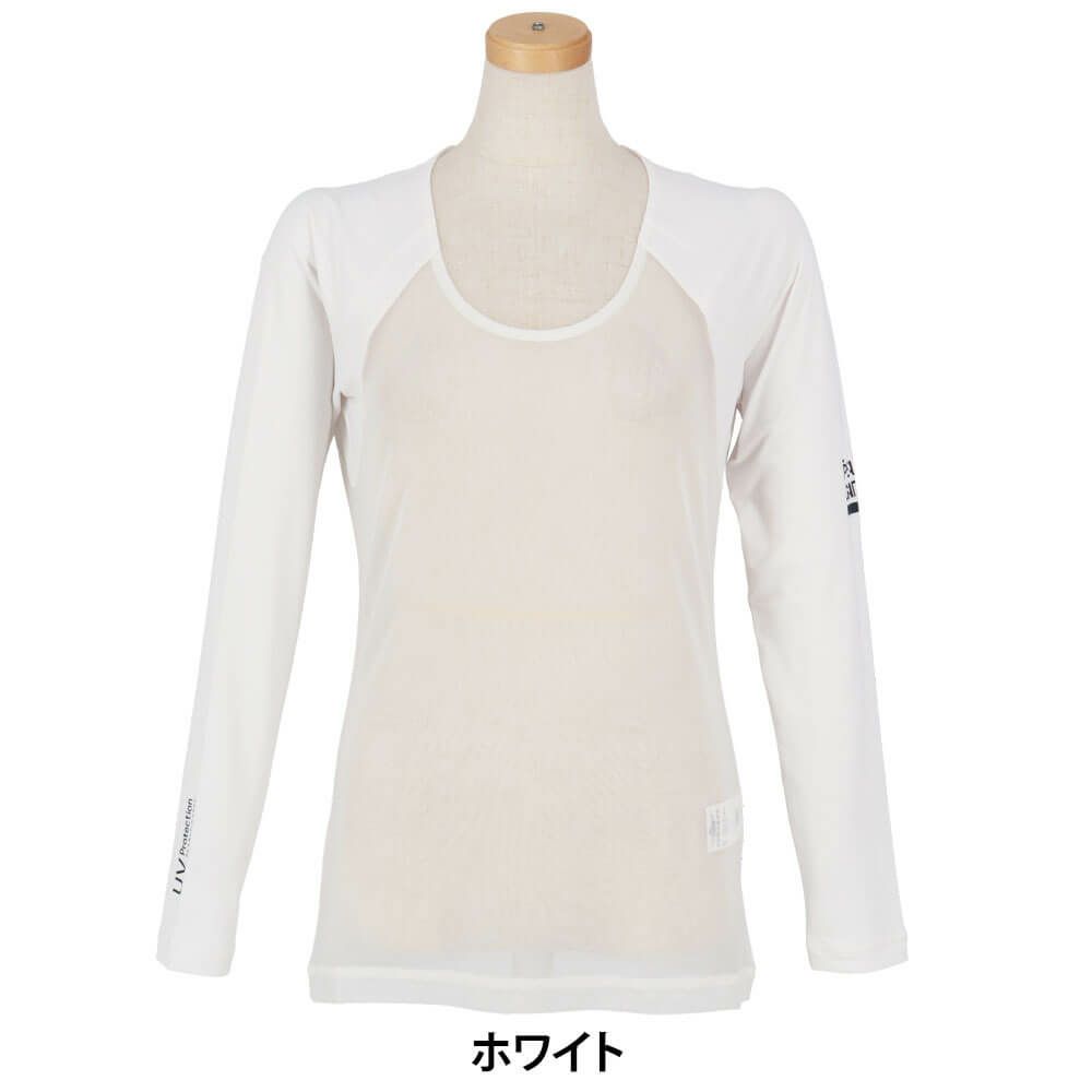 パーリーゲイツ PEARLY GATES　レディース E/ハイマルチFDベア天竺 Uネック 長袖 インナーシャツ 055-5166406　2025年モデル 詳細2