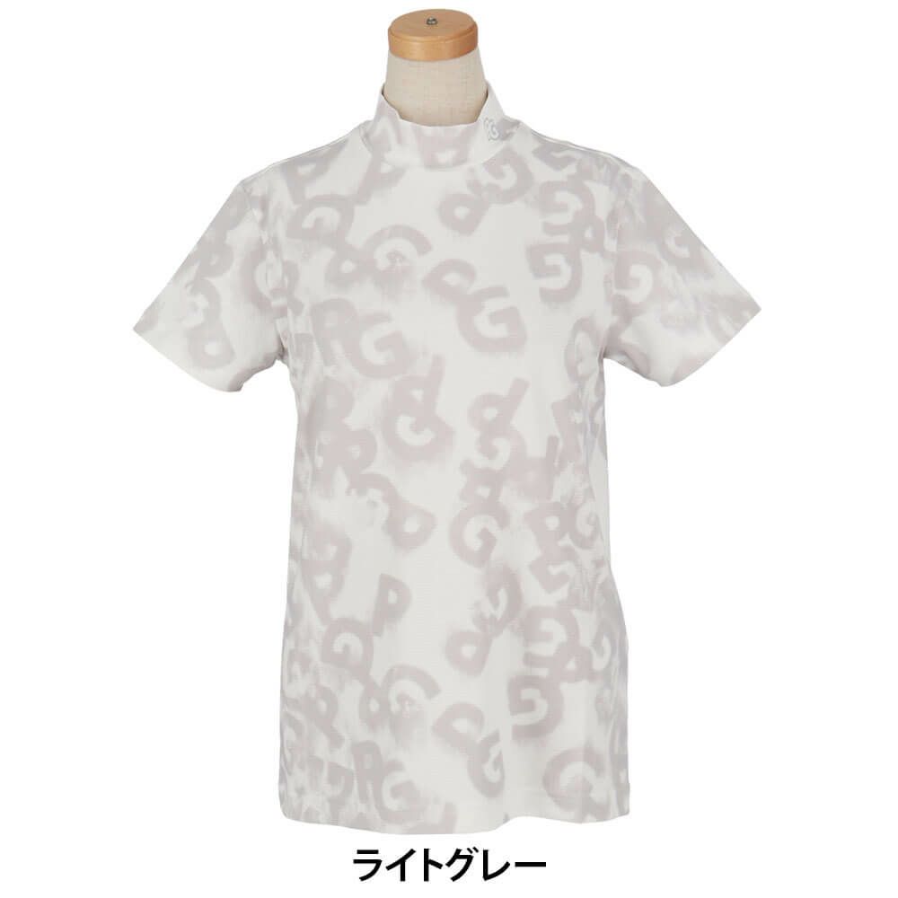 パーリーゲイツ PEARLY GATES　レディース PGロゴデニム柄 Peストレッチ 半袖 ハイネックシャツ 055-5167404　2025年モデル 詳細2