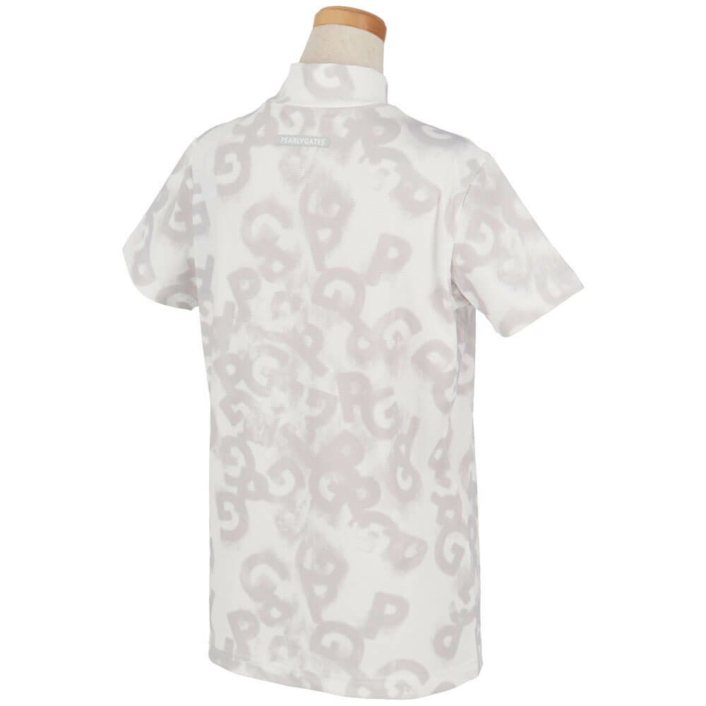 パーリーゲイツ PEARLY GATES　レディース PGロゴデニム柄 Peストレッチ 半袖 ハイネックシャツ 055-5167404　2025年モデル 詳細3