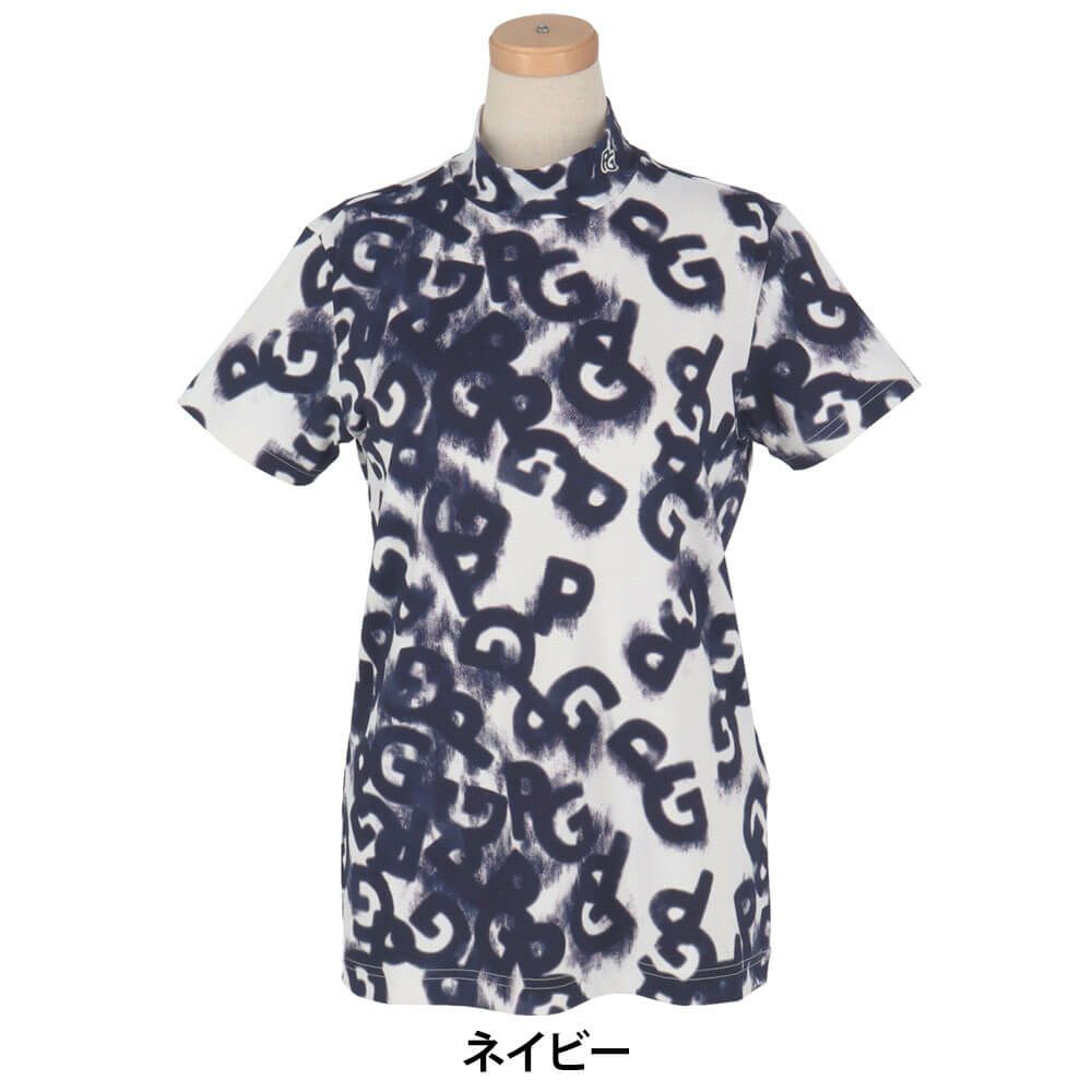 パーリーゲイツ PEARLY GATES　レディース PGロゴデニム柄 Peストレッチ 半袖 ハイネックシャツ 055-5167404　2025年モデル 詳細8