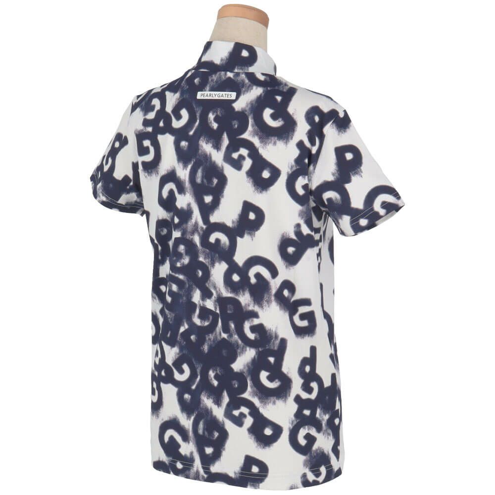 パーリーゲイツ PEARLY GATES　レディース PGロゴデニム柄 Peストレッチ 半袖 ハイネックシャツ 055-5167404　2025年モデル 詳細9