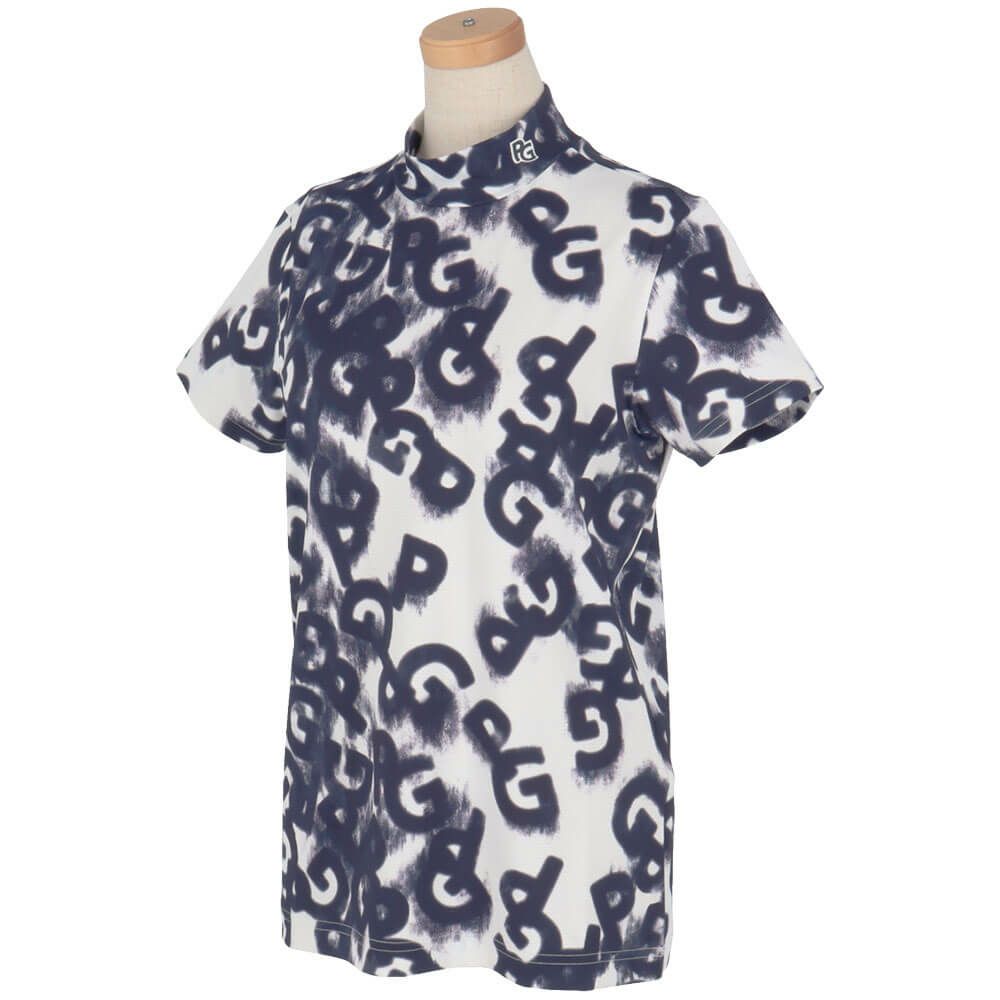 パーリーゲイツ PEARLY GATES　レディース PGロゴデニム柄 Peストレッチ 半袖 ハイネックシャツ 055-5167404　2025年モデル 詳細10