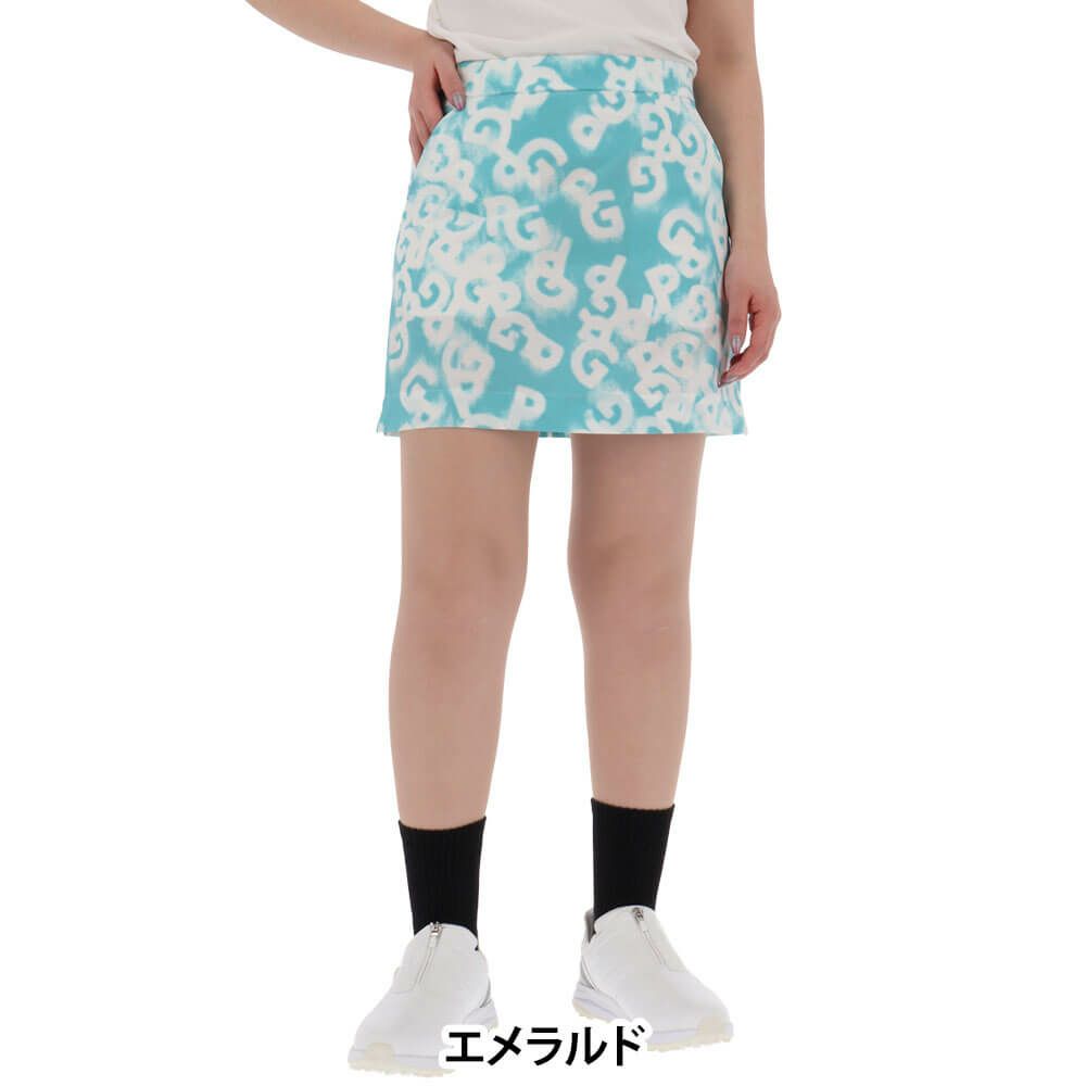 パーリーゲイツ PEARLY GATES　レディース ロゴデニムプリント TEXBRID 二重織裏使い スカート 055-5134406　2025年モデル 詳細2