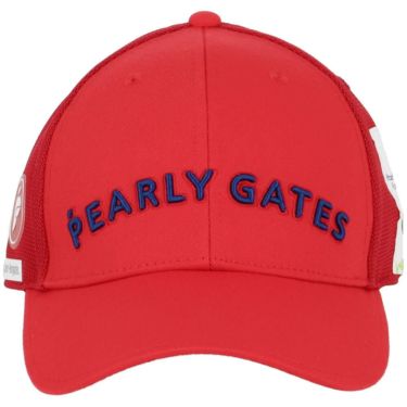 パーリーゲイツ PEARLY GATES　Bioネーム リサイクルツイル キャップ 053-5187501 100 レッド　2025年モデル レッド 詳細5