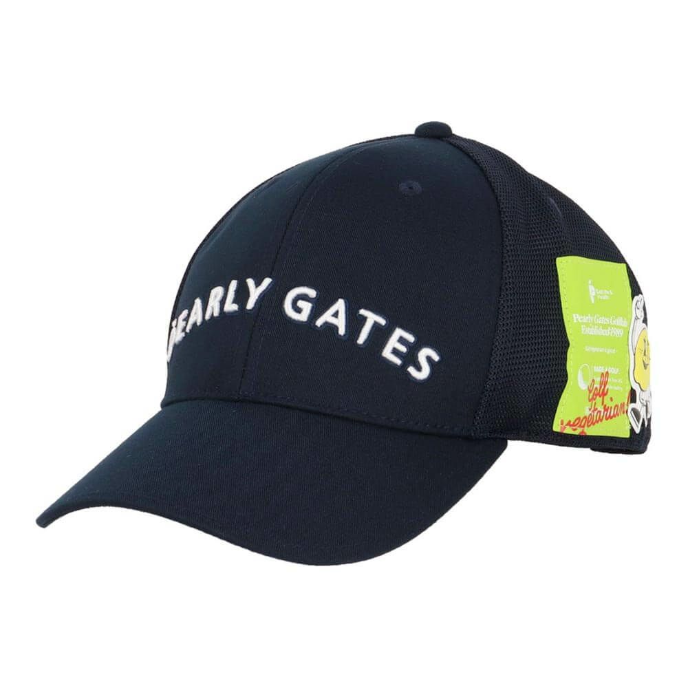 パーリーゲイツ PEARLY GATES　Bioネーム リサイクルツイル キャップ 053-5187501 120 ネイビー　2025年モデル ネイビー