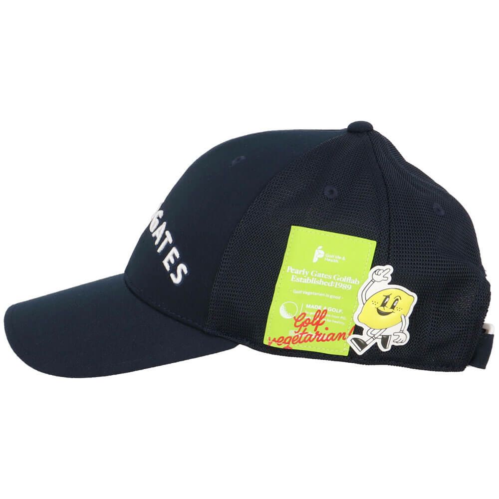 パーリーゲイツ PEARLY GATES　Bioネーム リサイクルツイル キャップ 053-5187501 120 ネイビー　2025年モデル ネイビー 詳細3