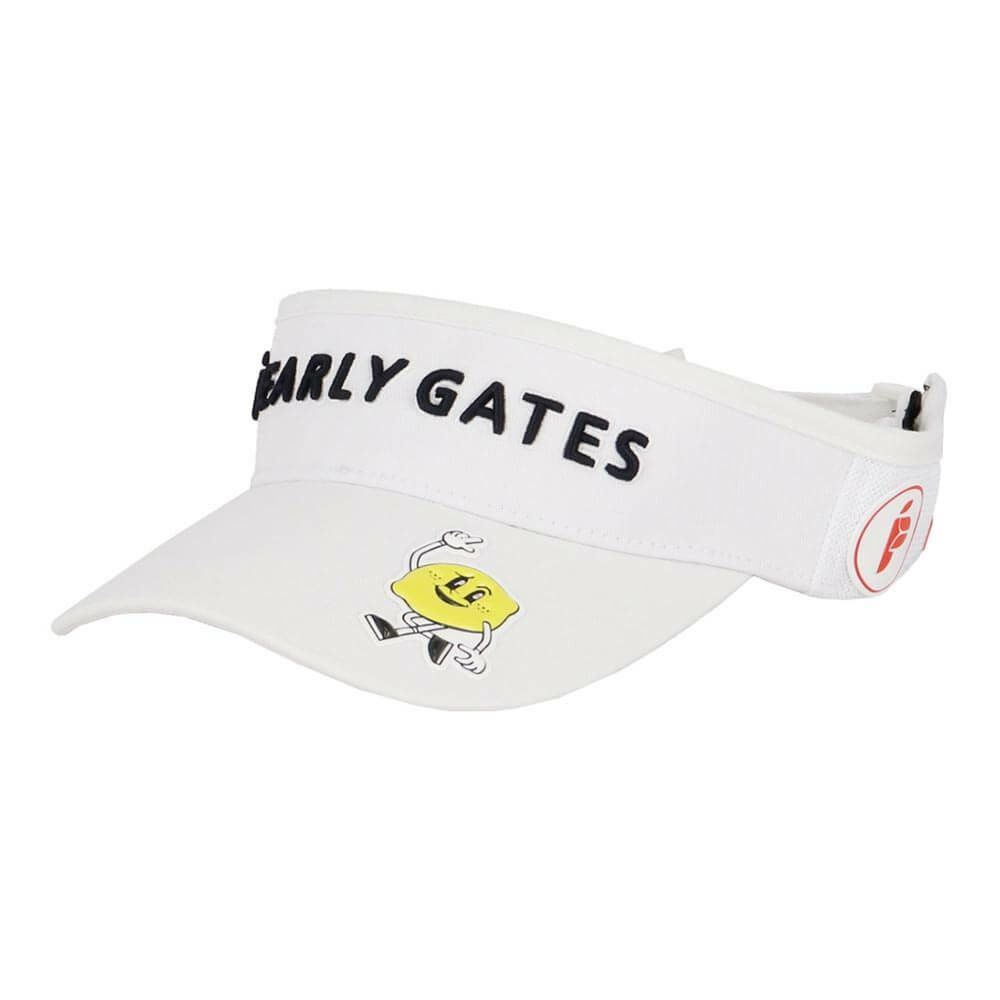 パーリーゲイツ PEARLY GATES　Bioネーム リサイクルツイル バイザー 053-5187502 030 ホワイト　2025年モデル ホワイト