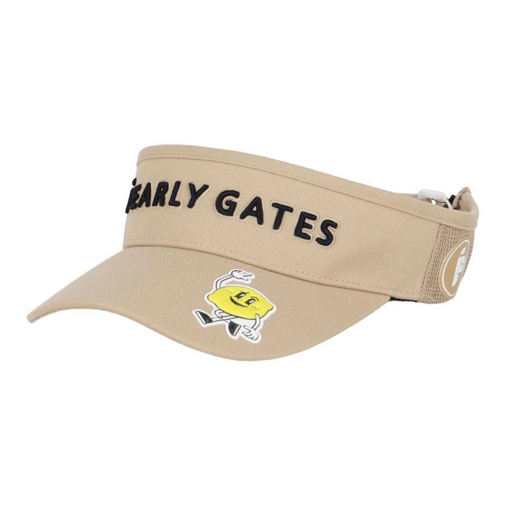 パーリーゲイツ PEARLY GATES　Bioネーム リサイクルツイル バイザー 053-5187502 040 ベージュ　2025年モデル ベージュ