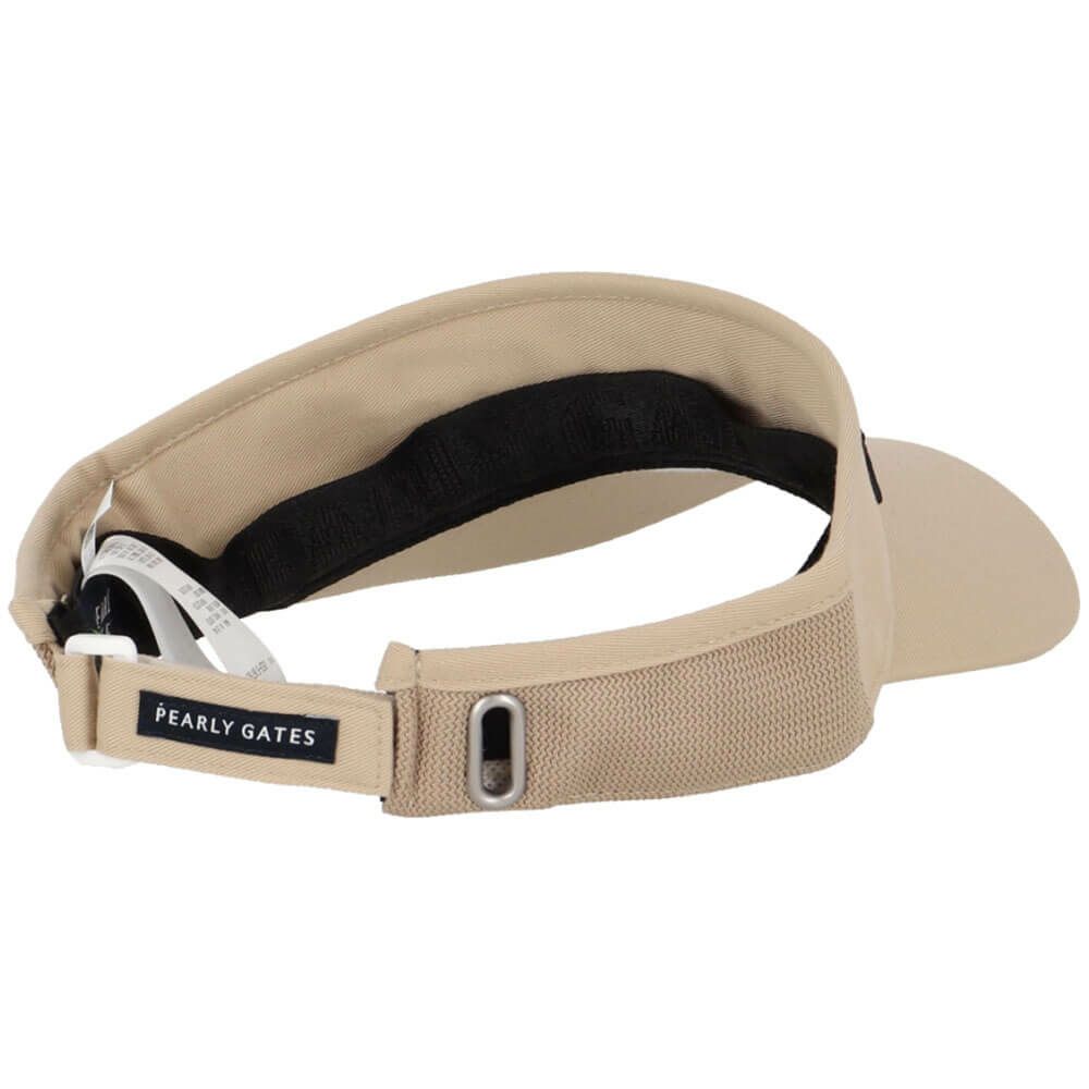 パーリーゲイツ PEARLY GATES　Bioネーム リサイクルツイル バイザー 053-5187502 040 ベージュ　2025年モデル ベージュ 詳細2