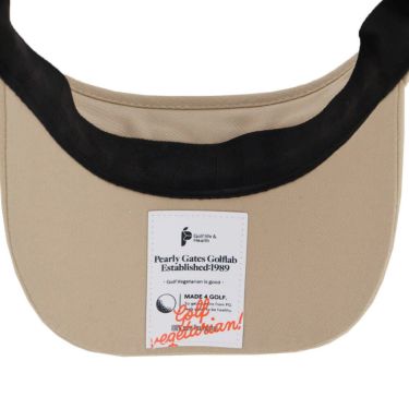 パーリーゲイツ PEARLY GATES　Bioネーム リサイクルツイル バイザー 053-5187502 040 ベージュ　2025年モデル ベージュ 詳細5