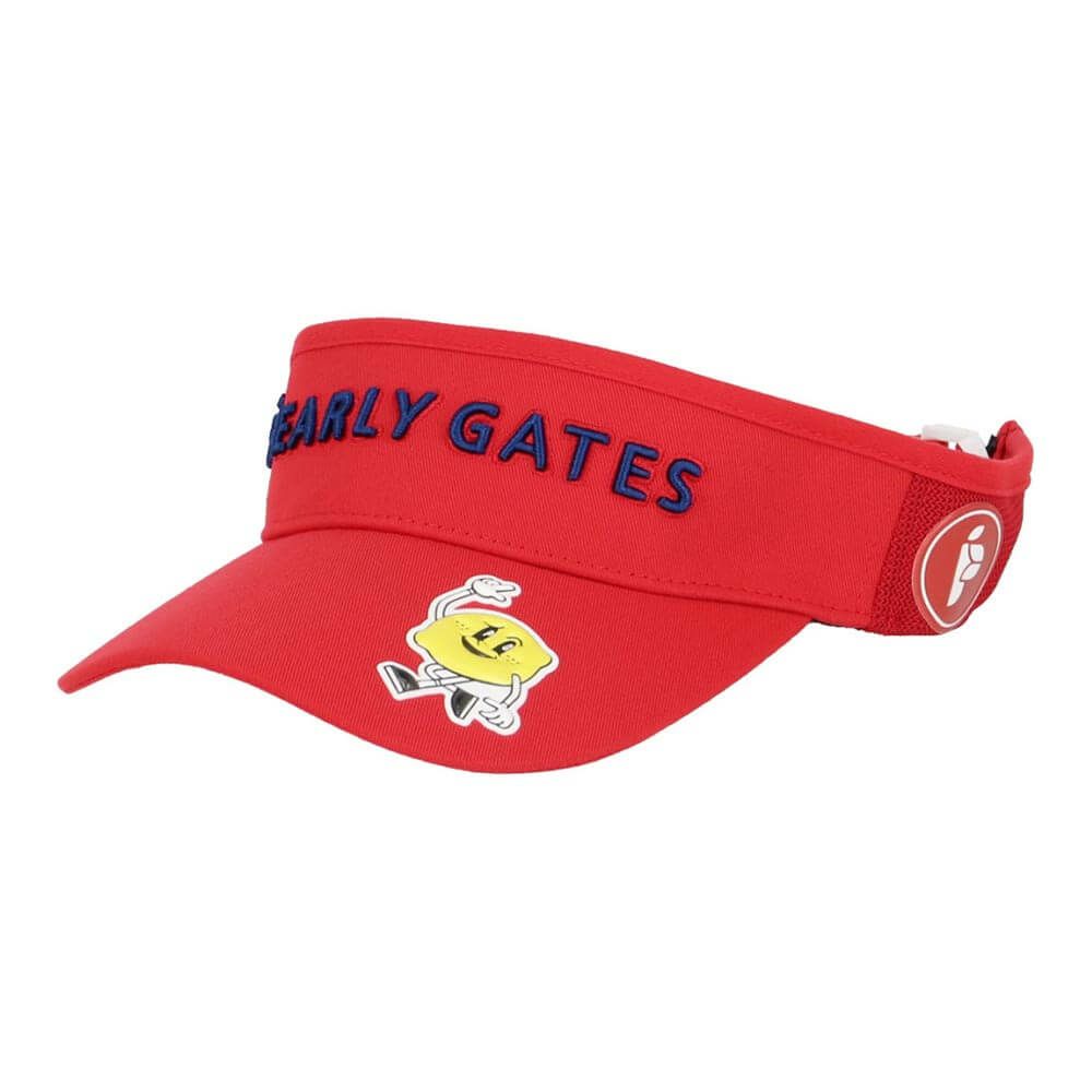 パーリーゲイツ PEARLY GATES　Bioネーム リサイクルツイル バイザー 053-5187502 100 レッド　2025年モデル レッド