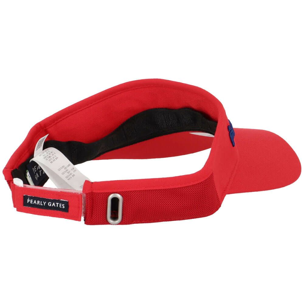 パーリーゲイツ PEARLY GATES　Bioネーム リサイクルツイル バイザー 053-5187502 100 レッド　2025年モデル レッド 詳細2