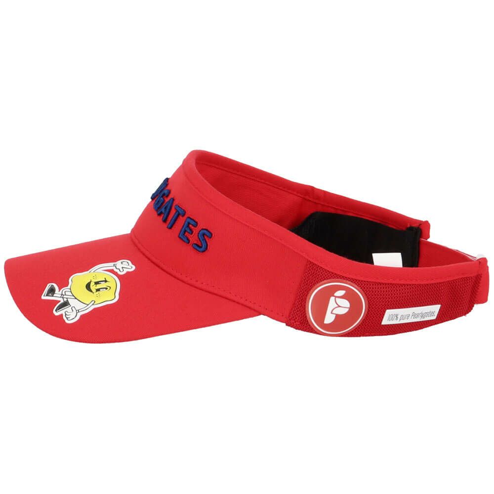 パーリーゲイツ PEARLY GATES　Bioネーム リサイクルツイル バイザー 053-5187502 100 レッド　2025年モデル レッド 詳細3