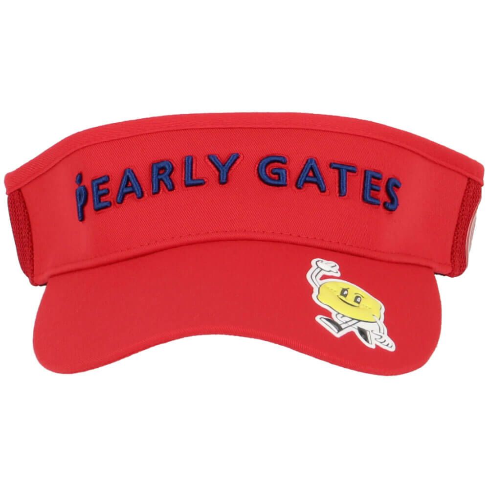 パーリーゲイツ PEARLY GATES　Bioネーム リサイクルツイル バイザー 053-5187502 100 レッド　2025年モデル レッド 詳細4