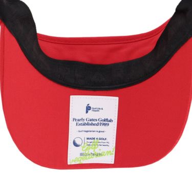 パーリーゲイツ PEARLY GATES　Bioネーム リサイクルツイル バイザー 053-5187502 100 レッド　2025年モデル レッド 詳細5