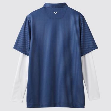 キャロウェイ Callaway　メンズ ストライププリント 鹿の子 半袖 ポロシャツ ＆ 長袖 インナーシャツ C25134126　2025年モデル 詳細3