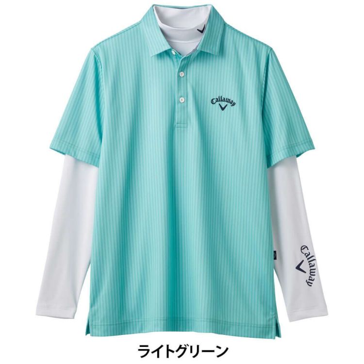 新品【キャロウェイ】2025年人気ロゴマークデザイン 長袖ゴルフポロシャツM Callaway キャロウェイ 半袖ポロシャツ + ハイネック 長袖