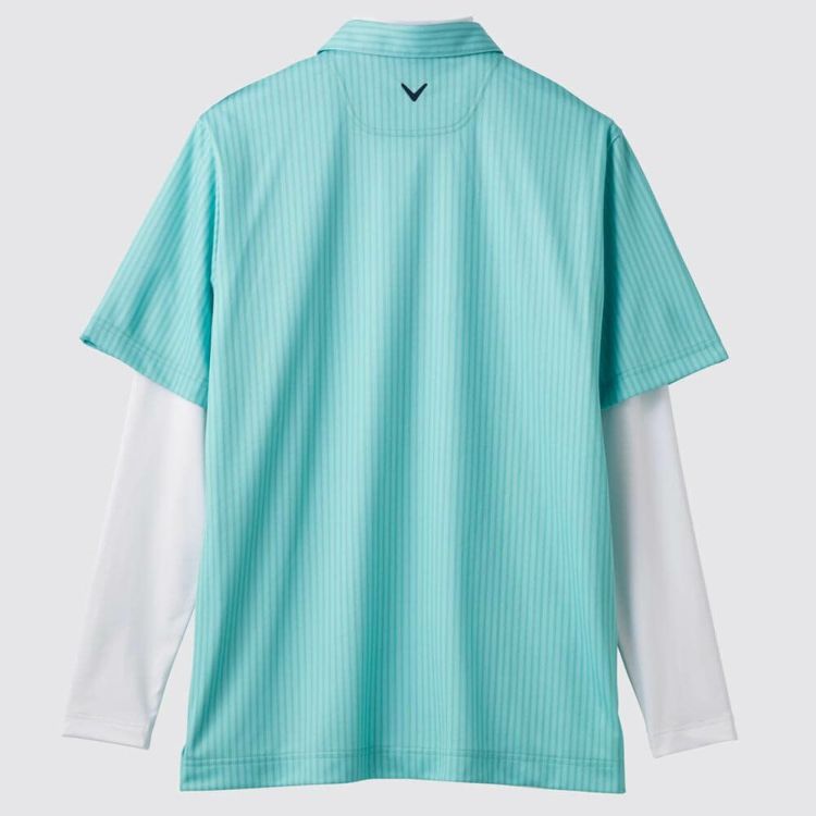 キャロウェイ Callaway メンズ ストライププリント 鹿の子 半袖