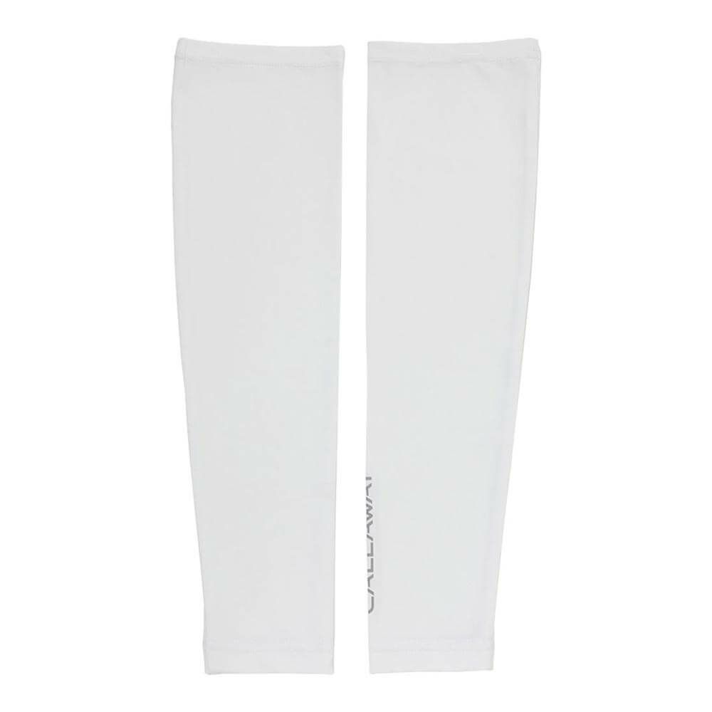 キャロウェイ Callaway　メンズ クールコア ロゴプリント アームカバー C25198101 1030 ホワイト　2025年モデル ホワイト