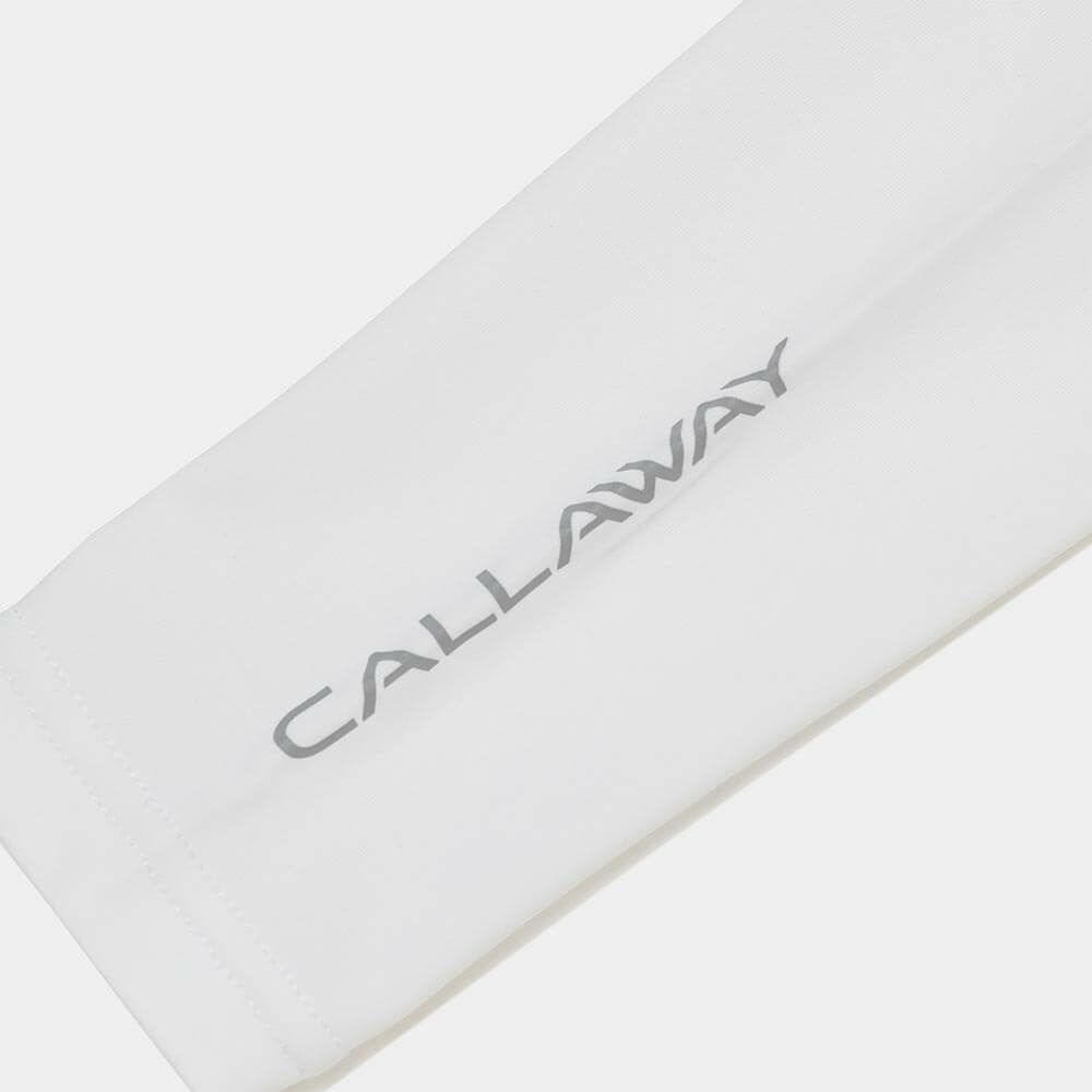 キャロウェイ Callaway　メンズ クールコア ロゴプリント アームカバー C25198101 1030 ホワイト　2025年モデル ホワイト 詳細2