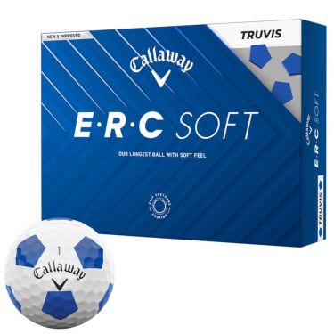 キャロウェイ　ERC SOFT TRUVIS 2025年モデル　ゴルフボール　1ダース（12球入り） ホワイト/ブルー ホワイト/ブルー（TRUVIS）