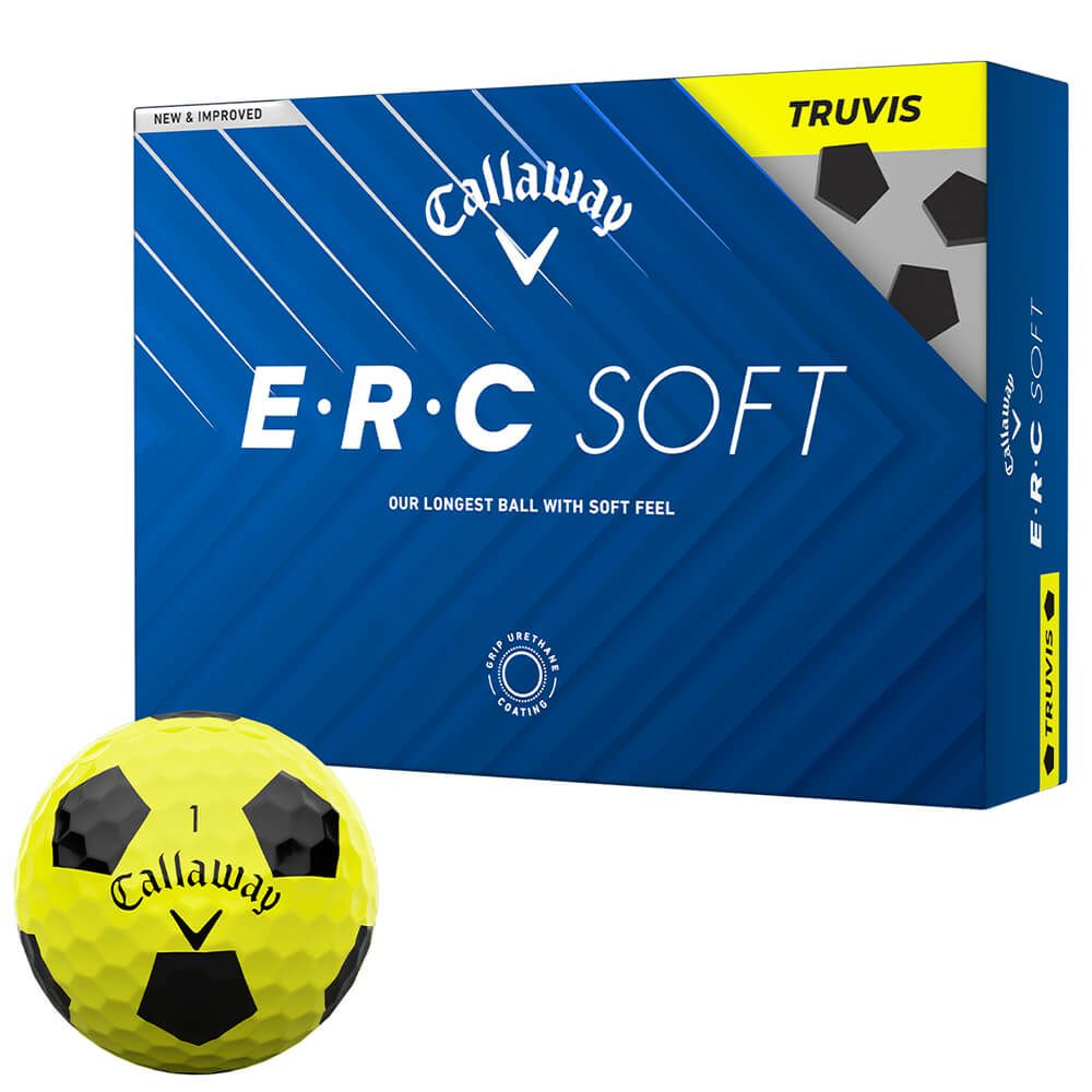 キャロウェイ　ERC SOFT TRUVIS 2025年モデル　ゴルフボール　1ダース（12球入り） イエロー/ブラック イエロー/ブラック（TRUVIS）