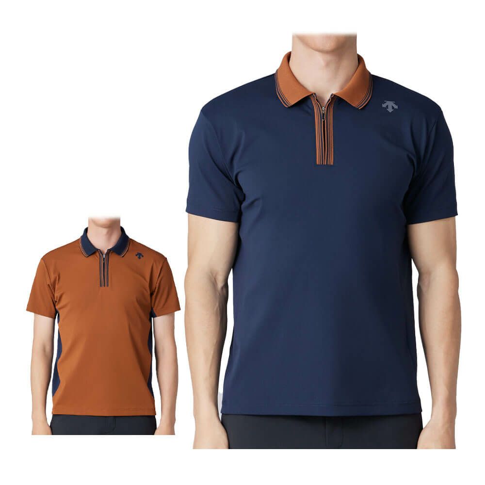 デサントゴルフ DESCENTE GOLF　メンズ ハーフジップ 半袖 ポロシャツ DG5SHS21M　2025年モデル 詳細1