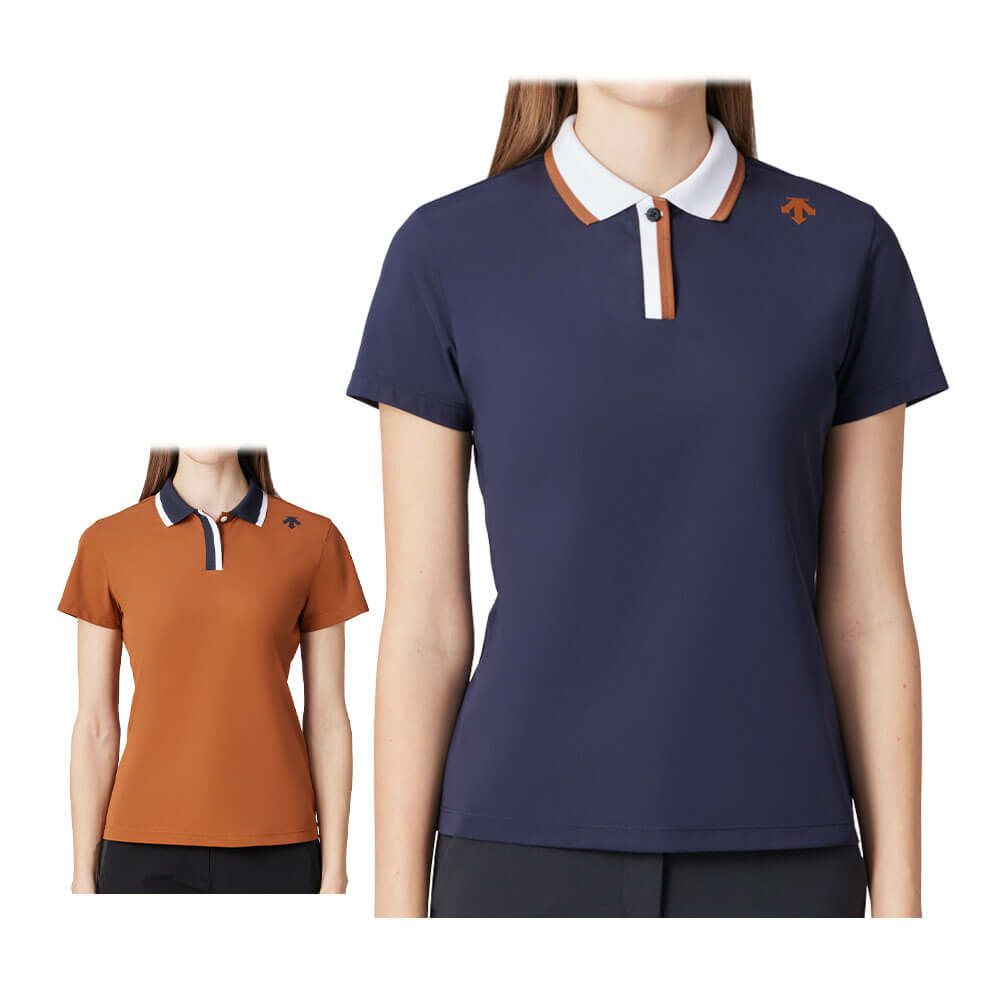 デサントゴルフ DESCENTE GOLF　レディース 鹿の子 半袖 ポロシャツ DG5SHS13L　2025年モデル 詳細1