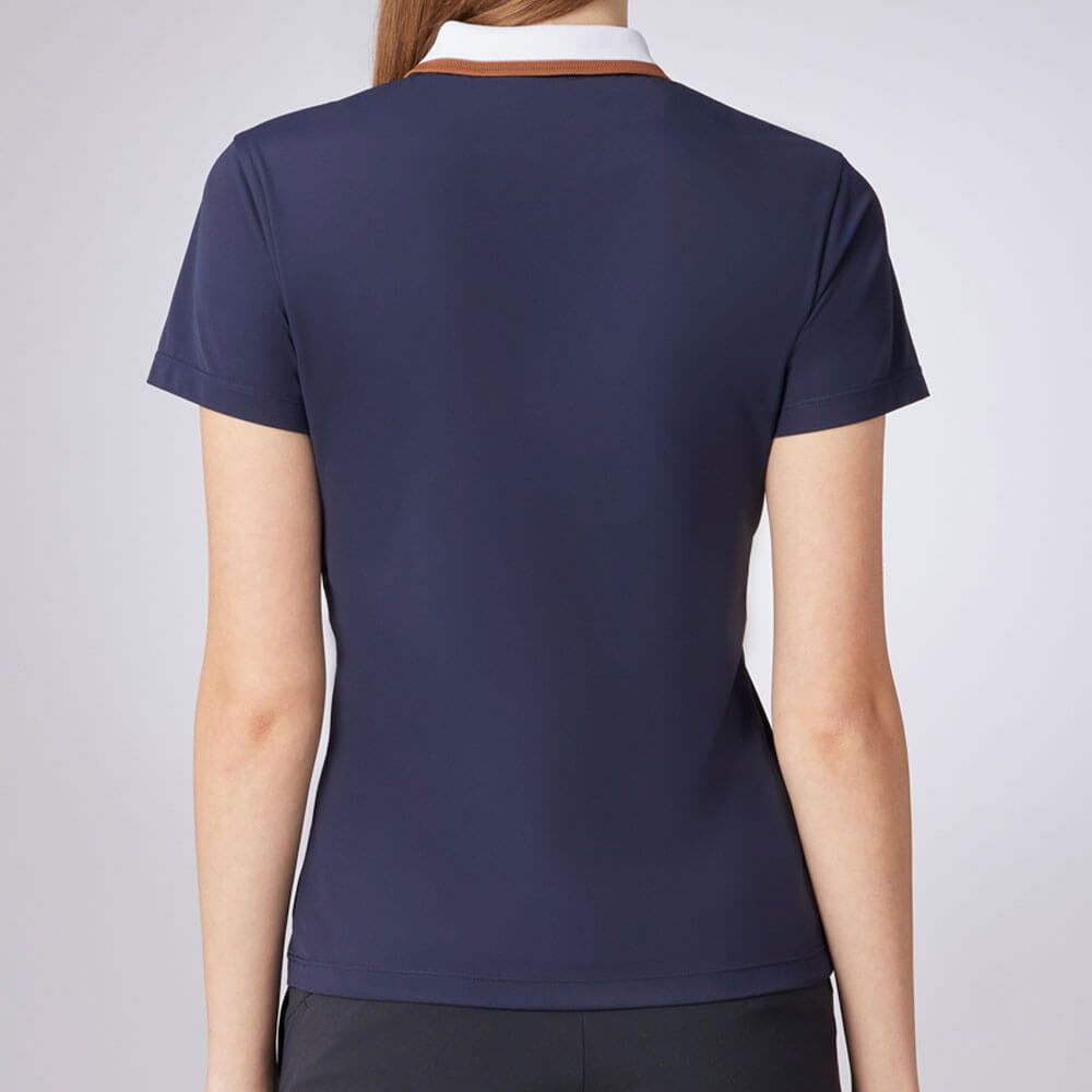 デサントゴルフ DESCENTE GOLF　レディース 鹿の子 半袖 ポロシャツ DG5SHS13L　2025年モデル 詳細2