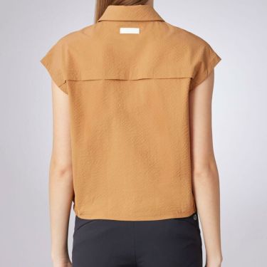 デサントゴルフ DESCENTE GOLF　レディース ドビー織 フレンチスリーブ ポロシャツ DG5STZ01L　2025年モデル 詳細2