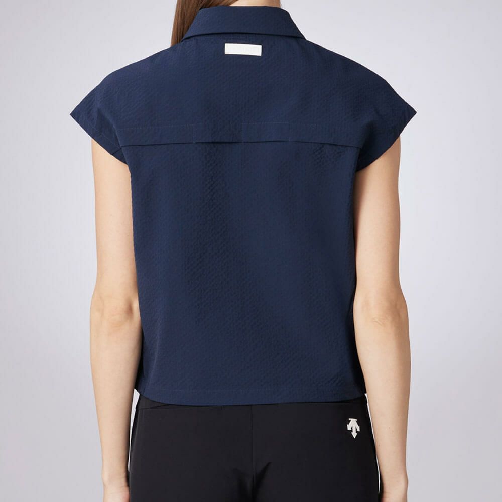 デサントゴルフ DESCENTE GOLF　レディース ドビー織 フレンチスリーブ ポロシャツ DG5STZ01L　2025年モデル 詳細3
