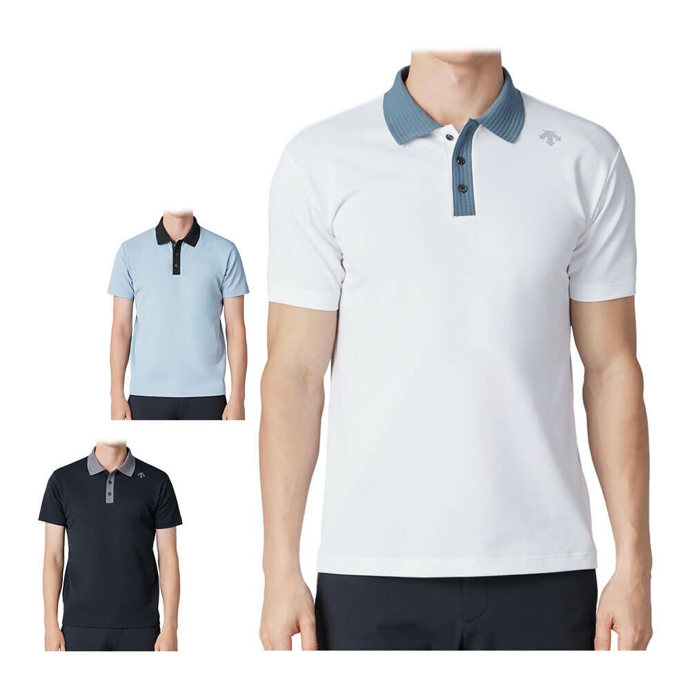 デサントゴルフ DESCENTE GOLF　メンズ 鹿の子 半袖 ポロシャツ DG5SHS17M　2025年モデル