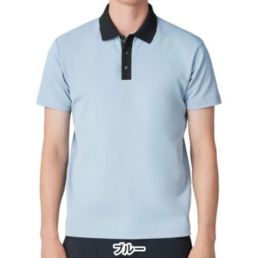 デサントゴルフ DESCENTE GOLF　メンズ 鹿の子 半袖 ポロシャツ DG5SHS17M　2025年モデル ブルー