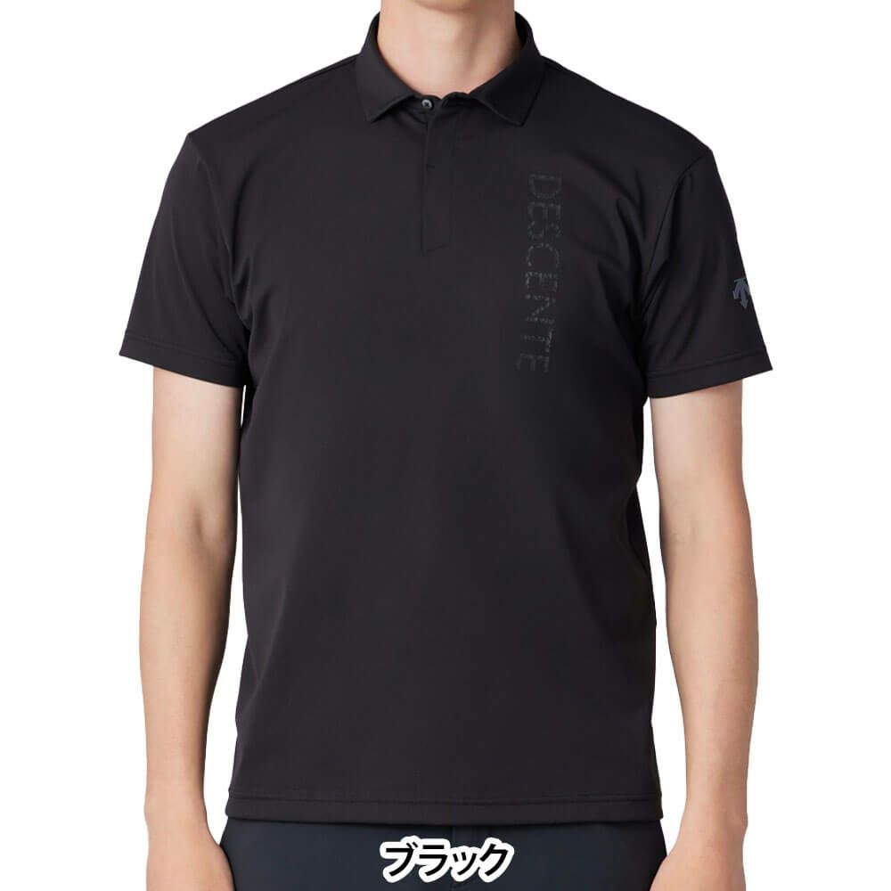 デサントゴルフ DESCENTE GOLF　メンズ トリコットメッシュ 半袖 ポロシャツ DG5SHS19M　2025年モデル ブラック