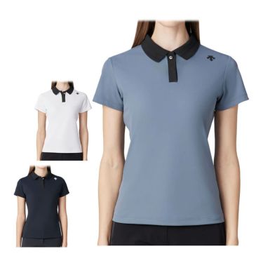 デサントゴルフ DESCENTE GOLF　レディース 鹿の子 半袖 ポロシャツ DG5SHS18L　2025年モデル 詳細1