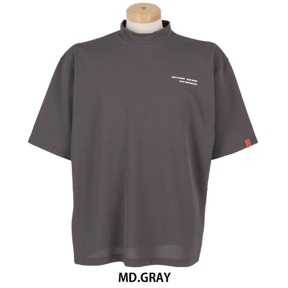 ユナイテッドアローズゴルフ　メンズ 半袖 ハイネックシャツ 6017-699-0112　2025年モデル MD.GRAY
