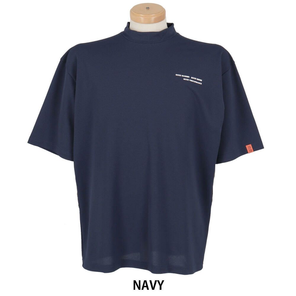 ユナイテッドアローズゴルフ　メンズ 半袖 ハイネックシャツ 6017-699-0112　2025年モデル NAVY