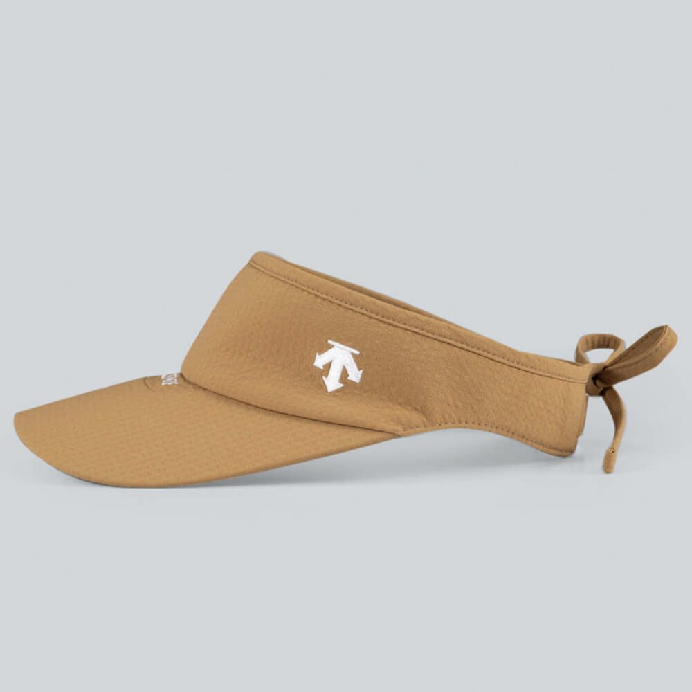 デサントゴルフ DESCENTE GOLF　レディース ワイドブリム リボン サンバイザー DG5SCP53L BW00 ブラウン　2025年モデル 詳細2