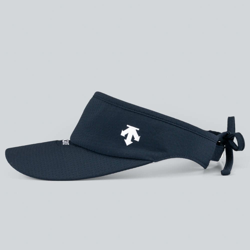 デサントゴルフ DESCENTE GOLF　レディース ワイドブリム リボン サンバイザー DG5SCP53L NV00 ネイビー　2025年モデル 詳細2